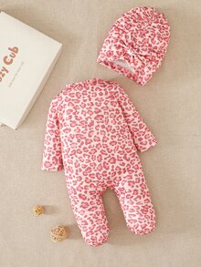 SHEIN 新生嬰兒連身衣 - 粉色 - 查看 3