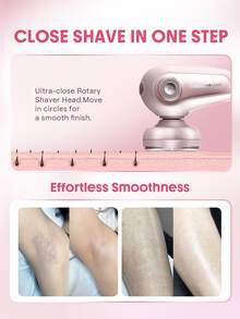 SHEGLAM HAIR Smooth Moves 5D 閃光電動刮鬍刀，360° 浮動五刀片刀頭，4800 轉/分鐘高速馬達，可充電，IPX7 級防水，乾濕兩用，女士臉部及身體除毛器 禮物 粉紅色的 化妝品 海灘 節慶 護髮 假期 夏天 美髮配件 返校 旅行 - 粉色 - 查看 6
