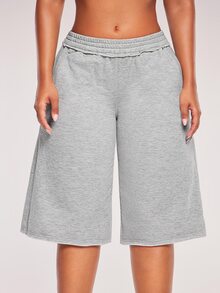 Radiana Celana Jogging Wanita Polos dengan Pinggang Elastis dan Saku, Kasual, Serbaguna untuk Sehari-hari - Grey - View 6