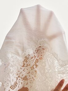 Willow Rêve Women's White Loose Lace Patchwork Hem Button-Down Shirt, Vacation Style, Versatile Brunch Picnic Summer French Elegant Romantic - White - View 9