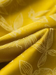 Fairmaia New Jacquard Collar Webbing Design Mixed Material Patchwork Beer Festival Dress - Yellow - View 8