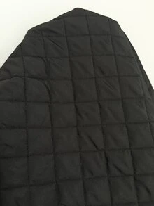 Solflare Plus Size Women's Solid Color Hooded Casual Racing Versatile Autumn Cotton Padded Vest Jacket Black - Black - View 8