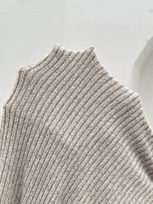SHEIN بدلة نسائية للحوامل بسحاب أمامي وأكمام طويلة وغطاء رأس - كاكي - مشاهدة 9