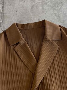AXEPEAK Set Kemeja dan Celana Kasual Pria untuk Berpergian - Mocha Brown - View 6