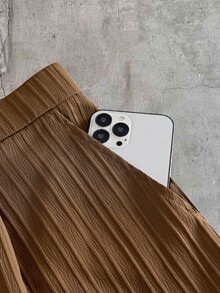 AXEPEAK Set Kemeja dan Celana Kasual Pria untuk Berpergian - Mocha Brown - View 8