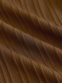 AXEPEAK Set Kemeja dan Celana Kasual Pria untuk Berpergian - Mocha Brown - View 4
