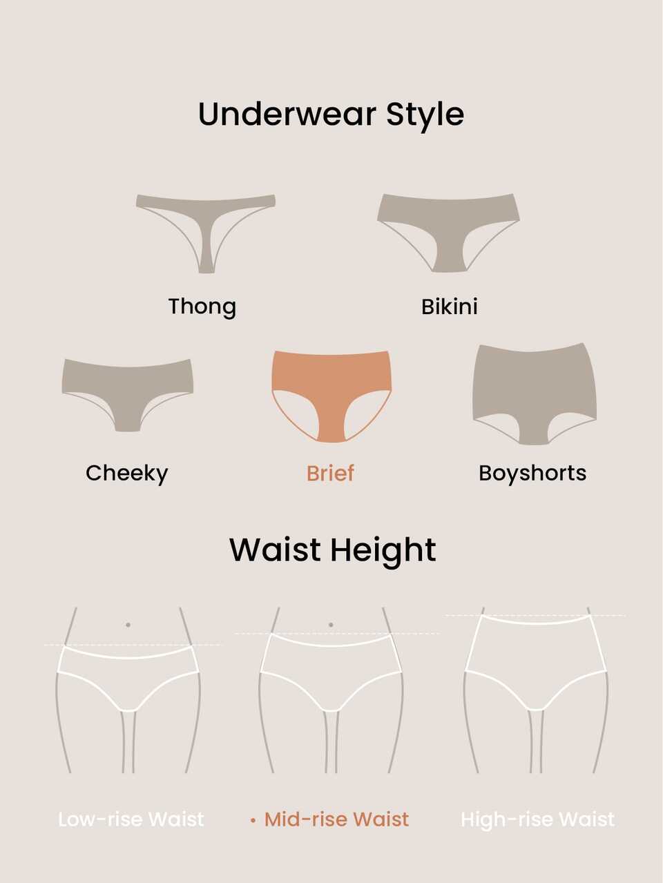 3-Pack Mid Waistt Briefs
