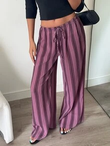 Aloruh 女款低腰休閒復古緞面百搭黑色梅納色長洋裝，適合度假假期夏季穿著 - 紫色 - 查看 8
