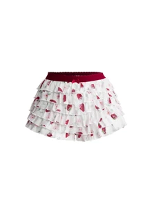 ROMWE Grunge Punk Y2K Hot Girl Leopard Print All-Over Multi-Layer Ruffle Hem Cake Style Low Waist Mini Shorts - Multicolor - View 1
