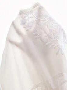 Willow Rêve Women's All White Bohemian Cottagecore Tropical Style Embroidered Lace Patchwork Loose Cami Dress, Valentine's Day Style, Romantic Vacation Summer - White - View 10