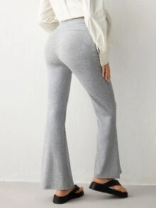 Modmama Maternity Fashion Adjustable Waist Flared Pants For Daily Wear Fall - Multicolor - View 10