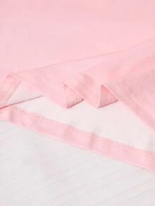 SHEIN Sparklyn 青少年女孩 2件組/套 美式復古青少年女孩套裝！奶油色與黑色拼接，甜美酷帥風格，充滿能量的加州元素 - 粉色 - 查看 8