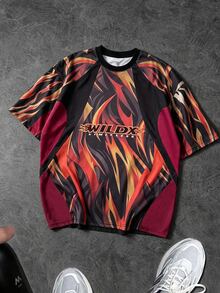 Gym Rark Men's Letter Print Casual Versatile Daily Travel Sports T-Shirt, Gym - Multicolor - View 1