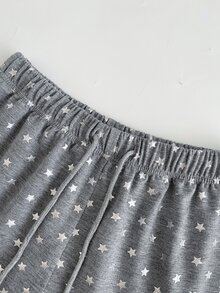 IslaSuriya 女士休闲星形印花短裤 - 灰色 - 查看 7