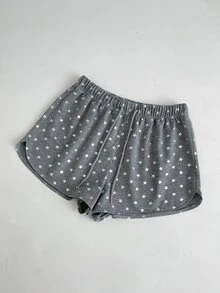 IslaSuriya 女士休闲星形印花短裤 - 灰色 - 查看 5