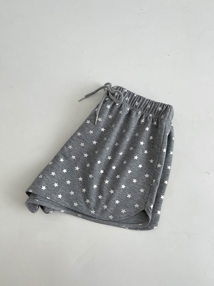 IslaSuriya Women's Casual Star Print Shorts - Grey - View 4