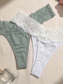 Snug Zone Set de 3 bragas de encaje sin costuras, de unicolor, elegantes y cómodas - Multicolor - Ver 3