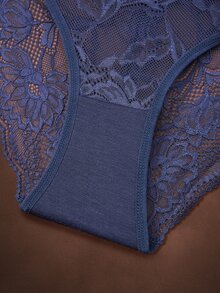 Bella Beso 4 件装性感字母刺绣镂空蕾丝女式内裤 - 彩色 - 查看 4