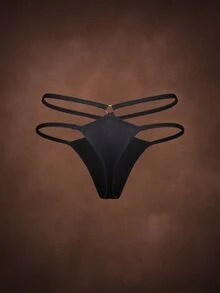 Bella Beso 2条装女士纯色镂空环双腰带丁字裤 - 彩色 - 查看 10