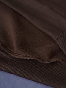 PAVTROS Men's Colorblock Casual Everyday Brown Hoodie - Coffee Brown - View 7