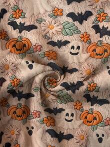 EMERY ROSE Women's Halloween Ghost & Bat Print T-Shirt Fall Cloth For Women - Multicolor - View 3