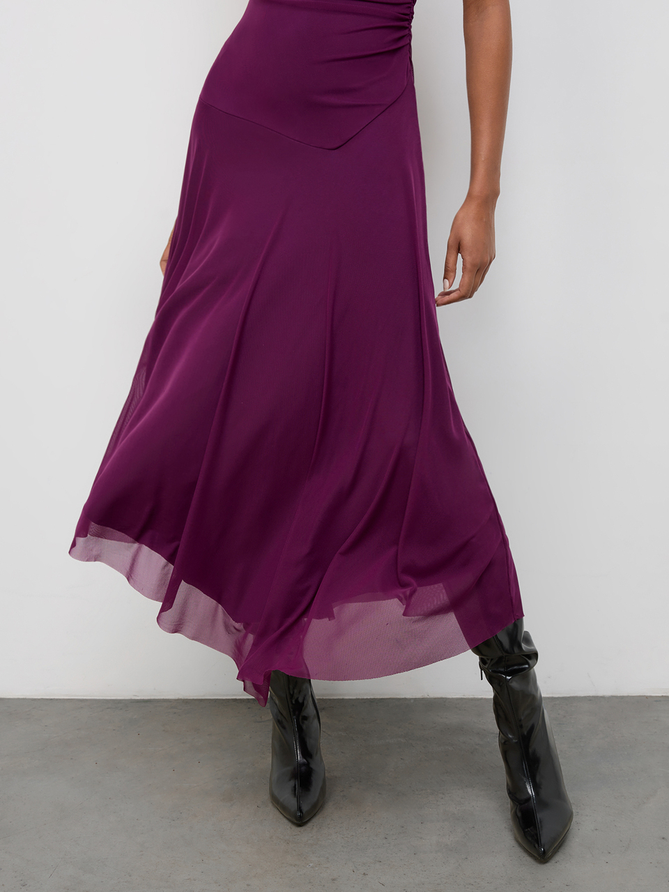 SHEIN Maija Vestido largo elegante de unicolor con diseño de botones de rana, manga corta, para cena, cita, cumpleaños, color púrpura profundo, otoño, para mujer