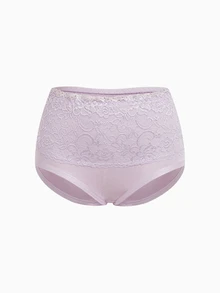 Slumbrini 4pcs/Pack Women's Plus Size Soft Skin-Friendly Lace Trimmed Triangle Panties - Multicolor - View 4