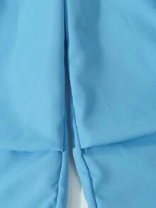 Sparklyn 青少年女孩花卉印花短袖T恤與長褲休閒日常套裝 - 藍色 - 查看 4