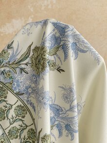 Soleia 休閒度假風前開襟繫帶式喇叭袖荷葉邊袖口豹紋女版襯衫 - 綠色 - 查看 8