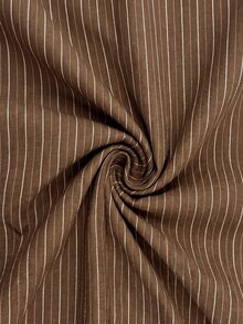 STEELVANCE Men's Striped Drawstring Waist Casual Versatile Daily Wear Wide Leg Pants - Coffee Brown - View 6