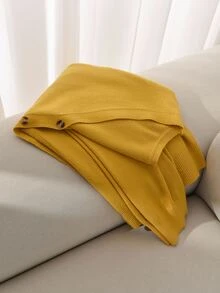 CosyJoli Women's Plus Size Casual Soft Form Business Casual Mustard Yellow Basic Cardigan, Autumn And / Office Dates School College - Yellow - View 16