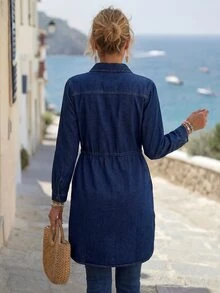 EMERY ROSE Women Denim Jackets & Coats Fall/Winter - Blue - View 2