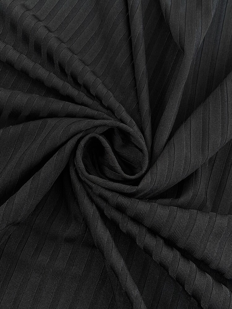 SHEIN Essnce Áo cardigan đen tay dài dáng rộng thoải mái cơ bản đa năng cho nữ size lớn, phong cách tối giản, trang phục xuân/hè, áo mặc đi làm - màu đen - Xem 8