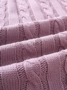 Marcello Vane Men's Casual Versatile Solid Color Knit Vest - Mauve Purple - View 5
