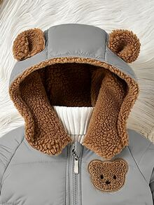 Cute Boy Hooded Teddy Fleece Jacket 2026 New Autumn And Winter Coat Comfortable Fleece Thick Jacket Cute And Simple Suitable For Outdoor Activities - Royal Blue - View 3
