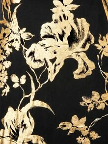 Ellevyn 花卉印花細肩帶洋裝與外套套裝 - 黑色 - 查看 10
