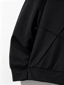 SHEIN 青少年男孩連帽衫與運動衫套裝 - 黑色 - 查看 3