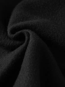 SHEIN 男童格紋連帽半拉鍊上衣與束口運動長褲休閒兩件套 - 黑與白 - 查看 8