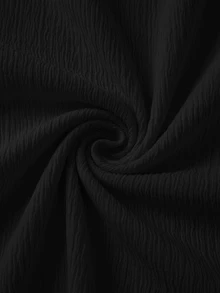 Auralis Plus Size Women Solid Color Slim Fit Versatile Daily Casual T-Shirt - Black - View 7