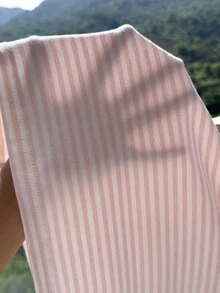 Comfortcana Plus Size Women's Pink Colorblock Casual Traditional Medieval Versatile Daily Club Brunch Office Teacher Long Sleeve T-Shirt Holiday Autumn - Baby Pink - View 6