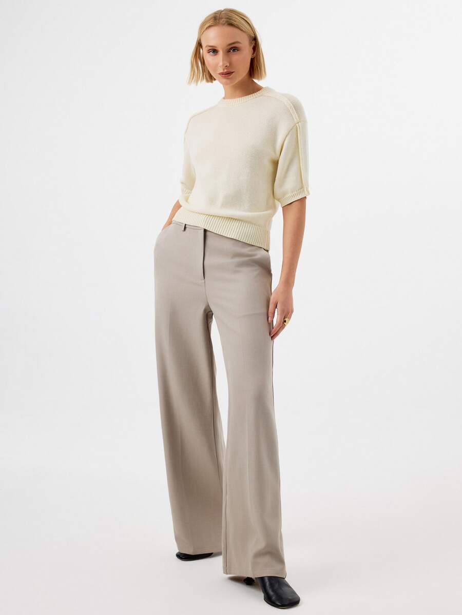 KÆRIA Hus Women's Casual Versatile Commuter Suit Pants Light Purple Teachers' Day Office Business Summer Minimalist Modern Tailored Wide-Leg Work - Grey - View 1