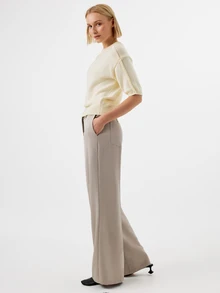 KÆRIA Hus Women's Casual Versatile Commuter Suit Pants Light Purple Teachers' Day Office Business Summer Minimalist Modern Tailored Wide-Leg Work - Grey - View 4