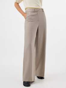 KÆRIA Hus Women's Casual Versatile Commuter Suit Pants Light Purple Teachers' Day Office Business Summer Minimalist Modern Tailored Wide-Leg Work - Grey - View 3