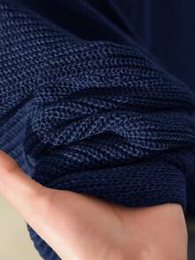 CosyJoli Plus Size Casual Smart Baggy Twist Sleeveless Knit Vest Formal Vacation Evening Navy Blue Summer - Royal Blue - View 7