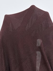 GalTyme Set 2 Potong Atasan Bahu Asimetris dan Rok Panjang Warna Polos Ukuran Plus, Modis untuk Pesta Malam, Koktail, Ungu Tua, Seksi, Musim Gugur - Chocolate Brown - View 8