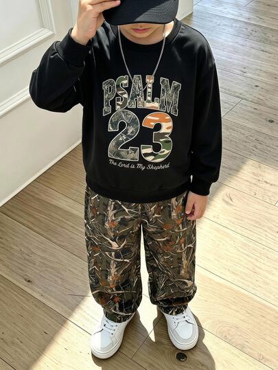 SHEIN Coolqubz Ensemble sweat à capuche et sweat-shirt pour préadolescents