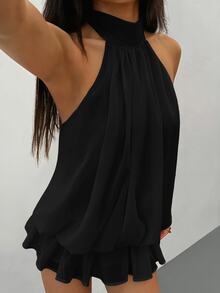 Women Mini Dresses - Maroon - View 7