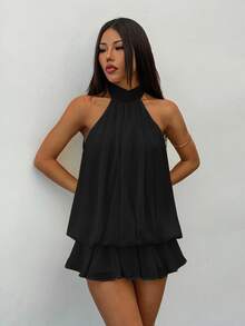 Women Mini Dresses - Maroon - View 4