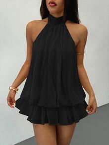 Women Mini Dresses - Maroon - View 5