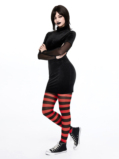 Vestido mini ajustado elástico de terciopelo con mangas de malla en contraste de color, disfraz de cosplay de anime para Halloween para mujer, otoño/invierno